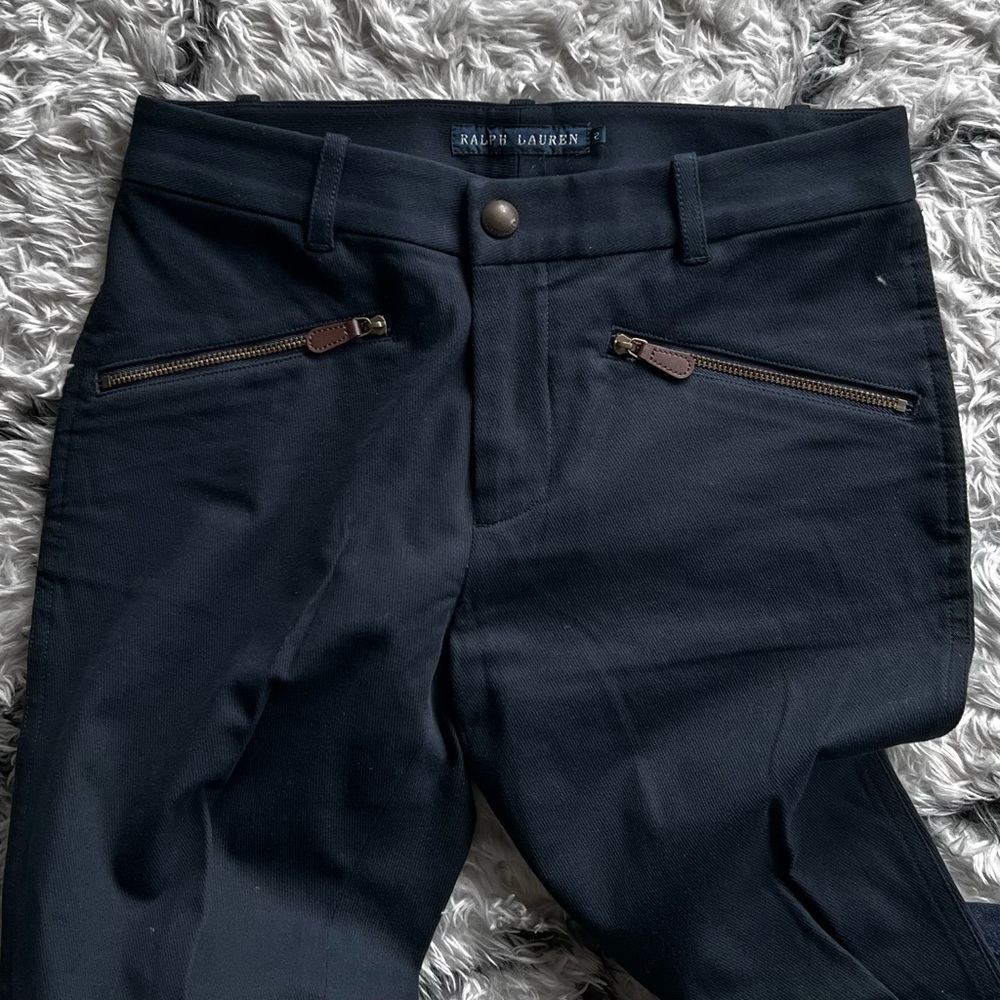 Polo Ralph Lauren Horse Riding Pants Legging Navy Womens Size 2 Equestrian